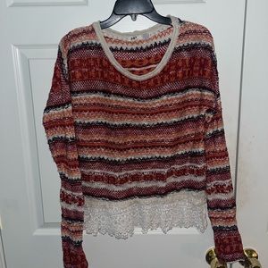 Coral, Scarlet Under Lcd sweater